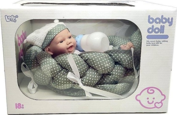 Baby Mit Decke Und Flasche 25Cm