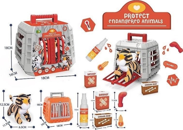 Plush Tiger With Transporter