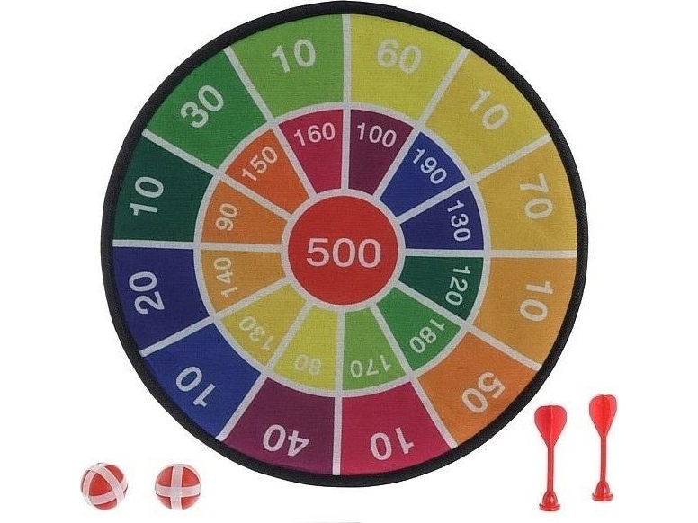 Tarrakiinnitteinen levy, jossa on palloja ja tikkoja