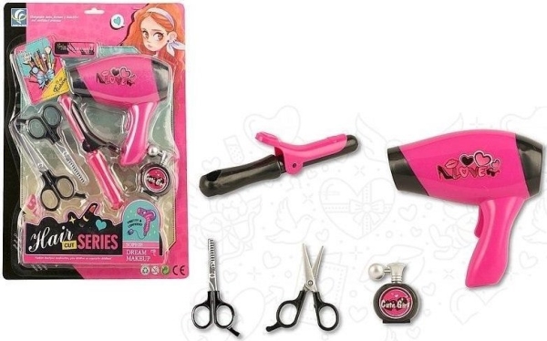 Hairdressing Set With Battery Operated Hairdryer