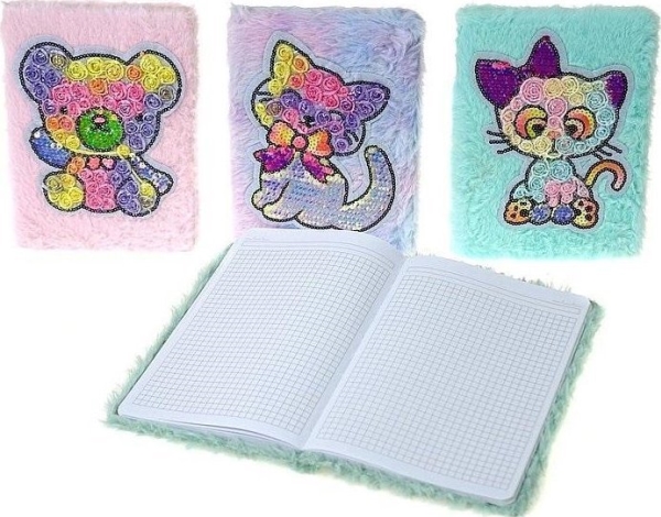 A5 Notebooks With Plush Cover Mix