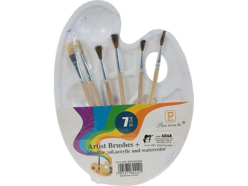 Pinselset Mit Palette 7El