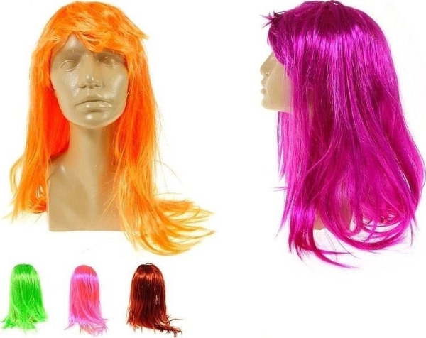 Color wig long straight hair MIX