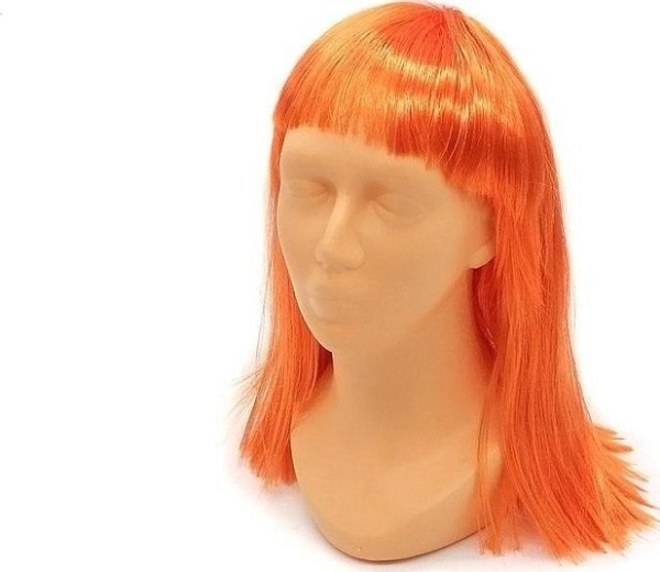 Orangefarbene Perücke Mit Fransen