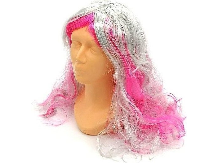 Grey wig with highlights