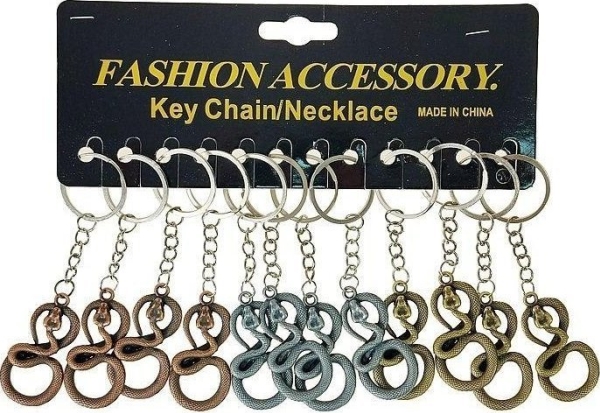 Metal Cobra Key Ring (12Pcs)