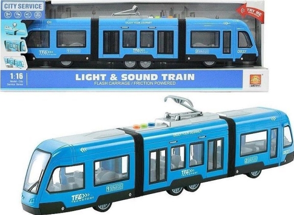 Powered streetcar blue