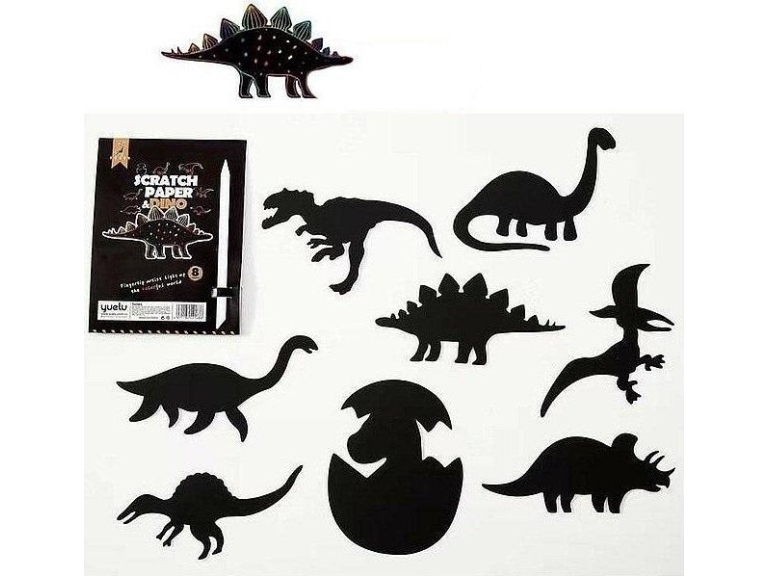 Rubbelkarte Dinosaurier 8 Karten