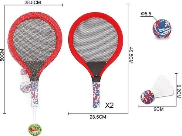Set of large rackets with ball and aileron | Leksaker - Spel - Trädgårdsspel | GameStuff