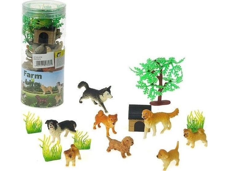 Dogs With Kennel And Accessories