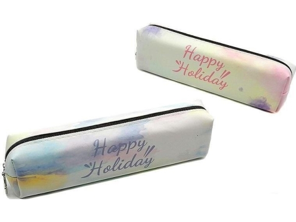 Dachshund Pencil Case Happy Holiday Mix