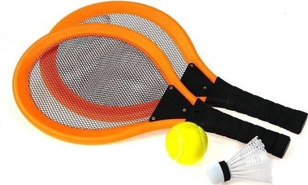 Large rackets with aileron and ball
