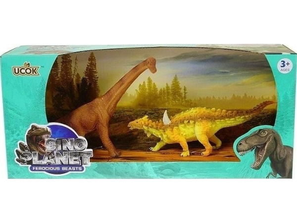 Set Of 3 Dinosaurs 22Cm
