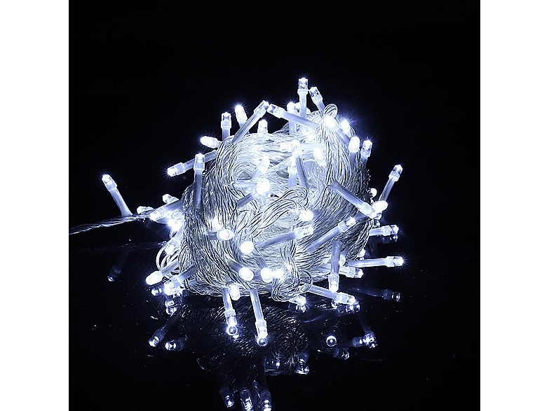 LED-juletræslys - 5m/50 lys koldhvid/koldhvid batteridrevet 3xAA EHD-LS01