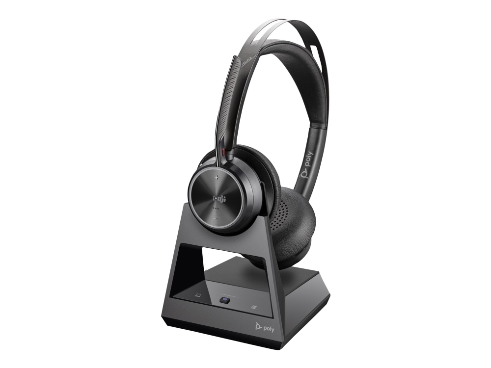 HP Poly Voyager Focus 2-M – Hodesett – on-ear – Bluetooth – trådløs – aktiv støydemping – USB-C via Bluetooth-adapter – svart – Certified for Microsoft Teams