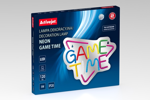 Activejet Aje-Neon Game Time, 143 Glühbirne(N), Led, Nicht Austauschbare(S) Leuchtmittel, 120 Lm, Ip20, Mehrfarbig