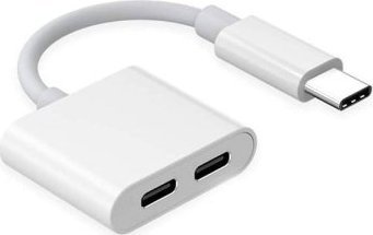 Mocco Usb-C - Usb-C X2 Hvid Adapter (4752168123195)