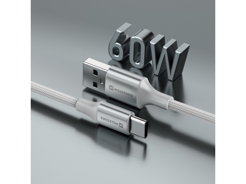 Usb-Kabel Swissten Usb-A Auf Usb-C 1,5 M Weiß (8595217487673)