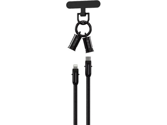 Devia Kabel Universal Lanyard 2In1 Pd Usb-C - Lightning 1,2 M 27W Sort