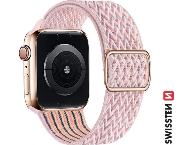 Swissten Nylonrem Med Spænde Til Apple Watch 42/44/45/49 Mm