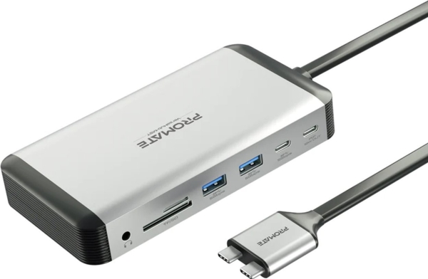 Promate Versahub-Mst 13-In-1 Dual Usb-C Multimedia Hub / Dual 4K Hdmi / Usb3.0 / 150W