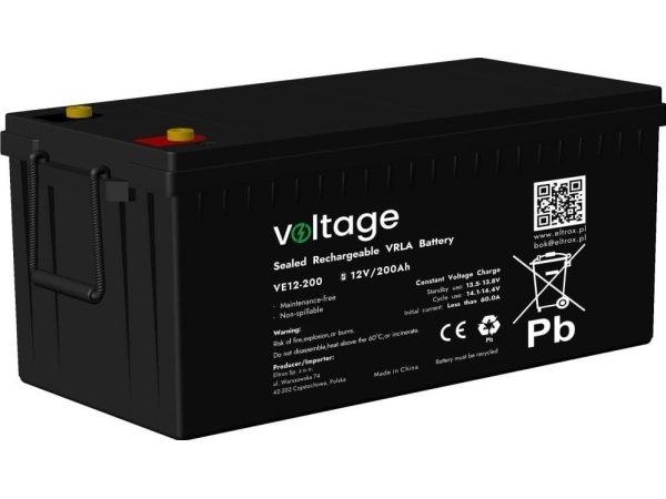 AGM Voltage akumuliatorius 12V 200Ah VE12-200 (tarnavimo laikas 6-9 metai)