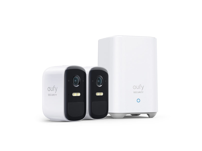 Eufy T88613d1, Ip-Sikkerhedskamera, Udendørs, Trådløs, Ekstern, Væg, Hvid, Sort