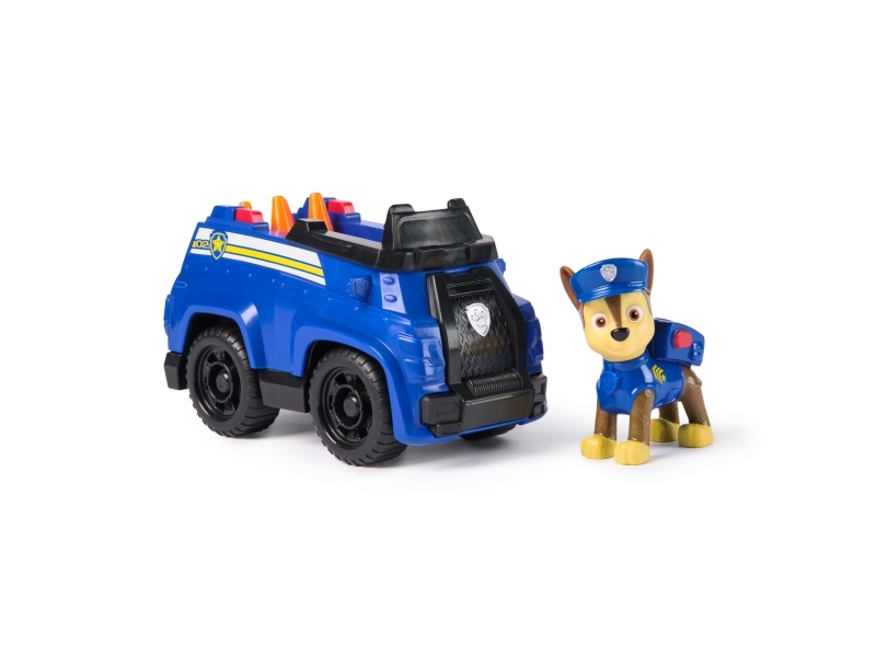 Paw Patrol - Chase Figur Og Patrol Cruiser Køretøj - Legesæt