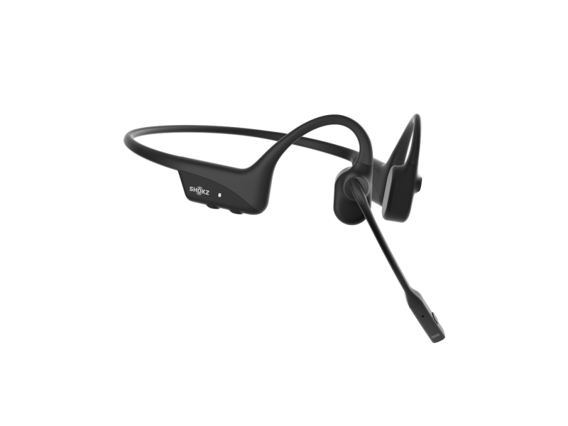 SHOKZ OpenComm2 - 2025 Upgrade - headset - öppet öra - montering bakom nacken - Bluetooth - trådlös - svart