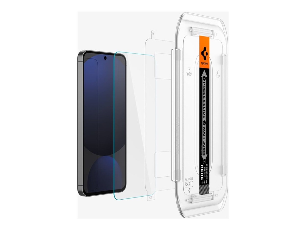 Spigen EZ Fit GLAS.tR - Skærmbeskytter for mobiltelefon - glas - gennemsigtig - for Samsung Galaxy S24 FE