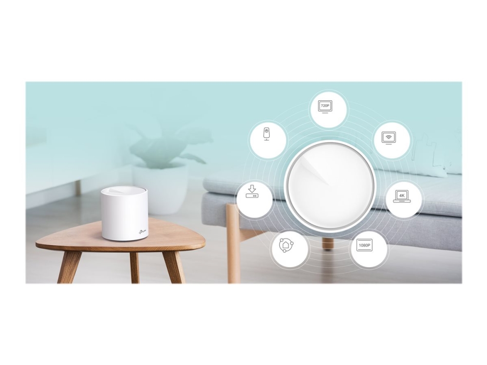 Tp-Link Deco X60 - Wi-Fi-System - (3 Routere) 1Gbe - Wi-Fi 6 - Dual Band