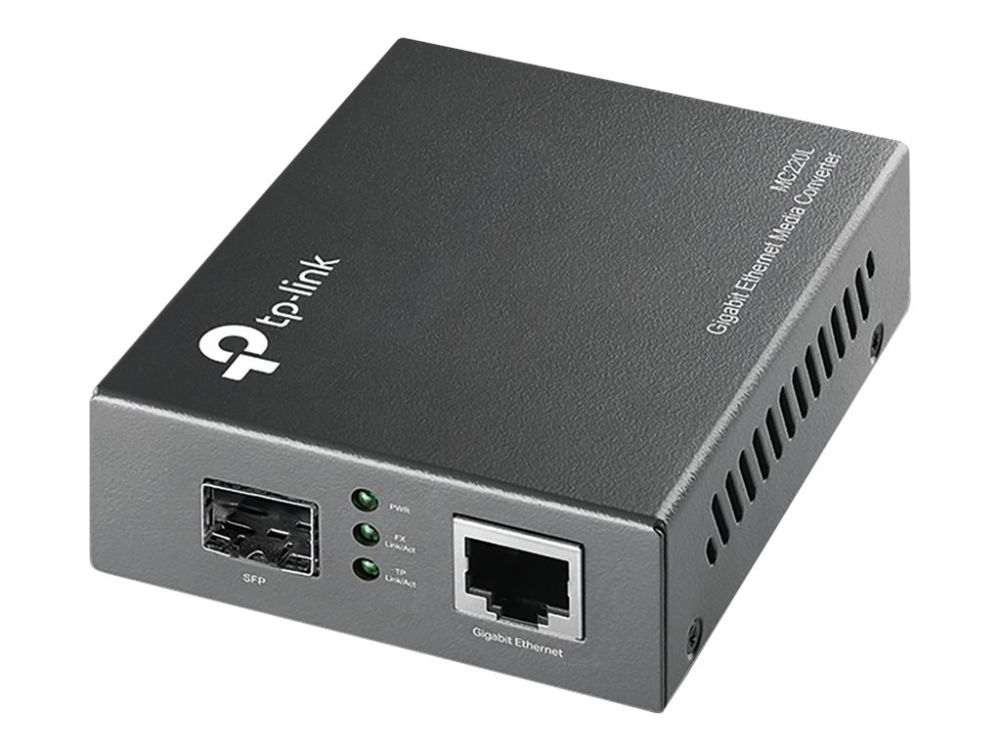 Tp-Link Mc220l - Fibermedieomformer - 1Gbe - 10Base-T, 100Base-Tx, 1000Base-T, 1000Base-X - Rj-45 / Sfp (Mini-Gbic)