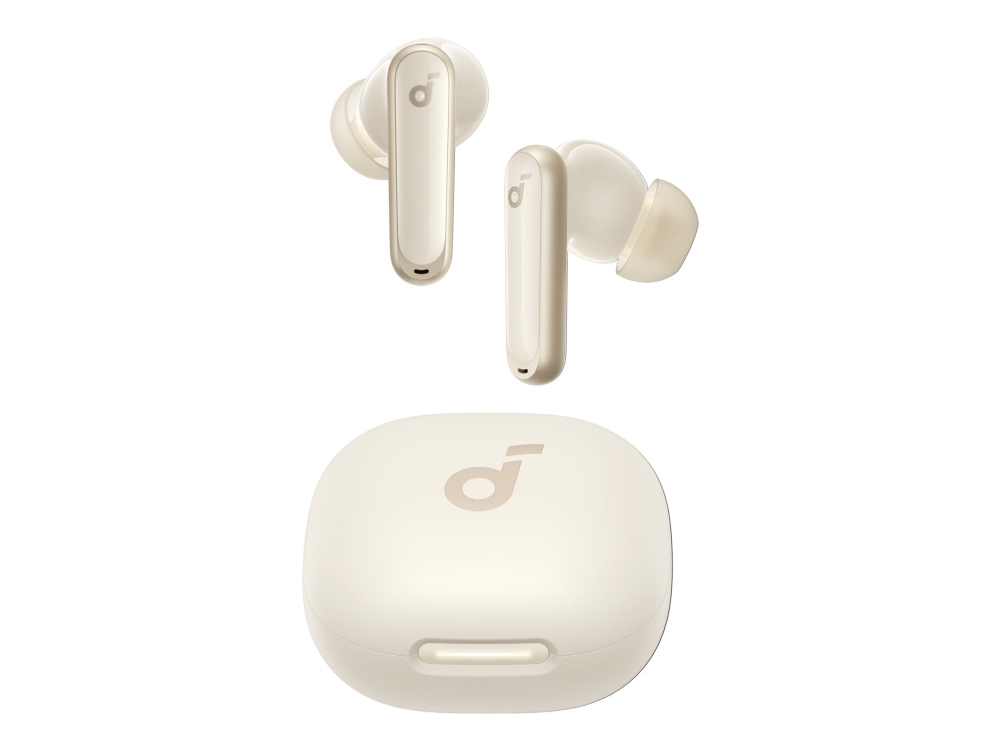 Soundcore P40i - Ægte Trådløse Øretelefoner Med Mik. - I Øret - Bluetooth - Aktiv Støjfjerning - Havre Hvid