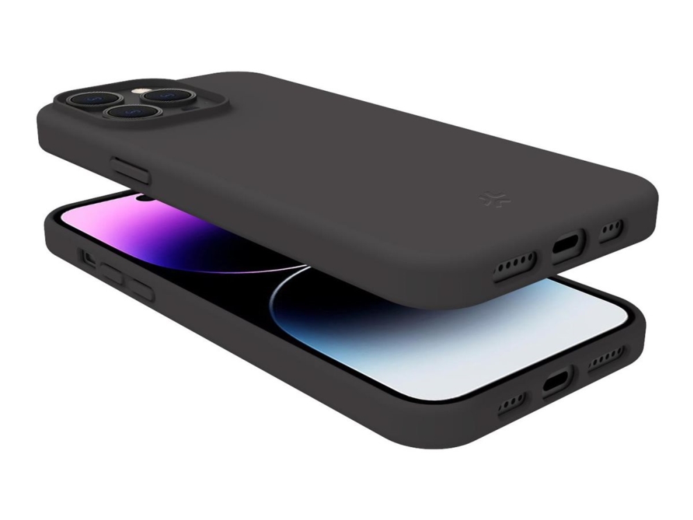 Celly Cromo - Baksidesskydd för mobiltelefon - termoplastisk polyuretan (TPU), silikonbeläggning - svart - för Apple iPhone 15 Pro Max | N - A | GameStuff