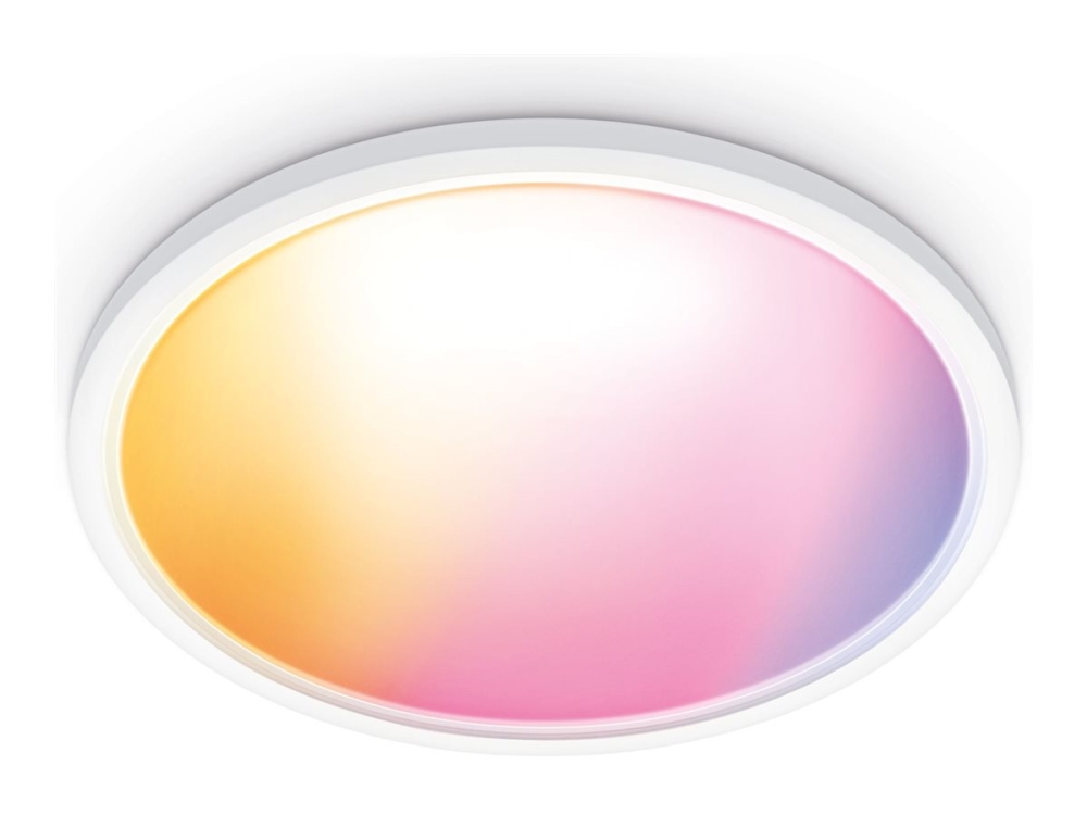 WiZ Super Slim - Loftslampe - LED - 32 W - RGB/indstilleligt hvidt lys - 2200-6500 K - rund - hvid