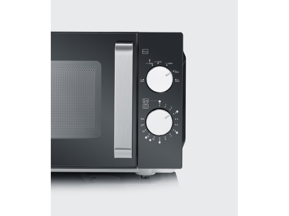 Severin Mw 7762 Bordplade Grill Mikroovn 20 L 800 W Dreje Sort Rustfrit Stål