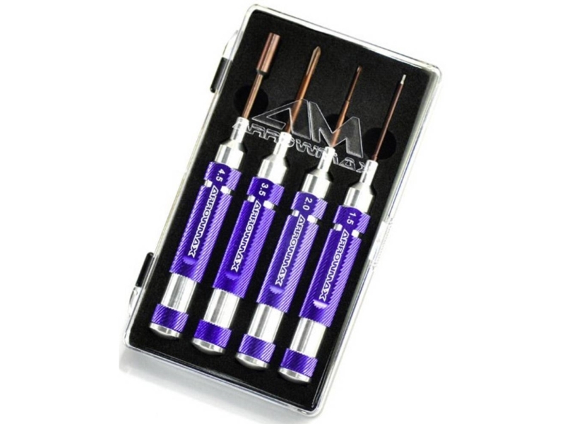 Arrowmax Am-290910 Werkzeug-Set Innensechskant Größe 4.5, Kreuzschlitz Größe 2, 3.5, Außensechskant Größe 1.5
