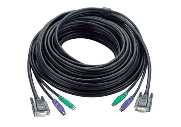 Aten Ps/2 Kvm Cable, 1,2 M, Svart, Hdb, Ps/2, Hane/Hona
