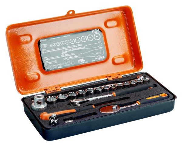 Alternativ bild 0 för Bahco topnøglesæt 1/4 21 dele 4-14mm