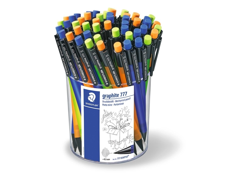 Blyertspenna staedtler grafit, 0,5 mm, ask med 50 st i 3 färger | Skrivredskap - Blyertspennor & pencils - Stiftpennor | GameStuff