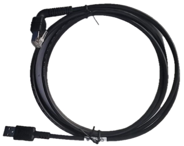 Zebra - Stregkodescannerkabel - Usb (Han) Til Rj-50 (Han) Højrevinklet - 2.13 M - For Zebra Ds5502 Ds55 Series Ds5502