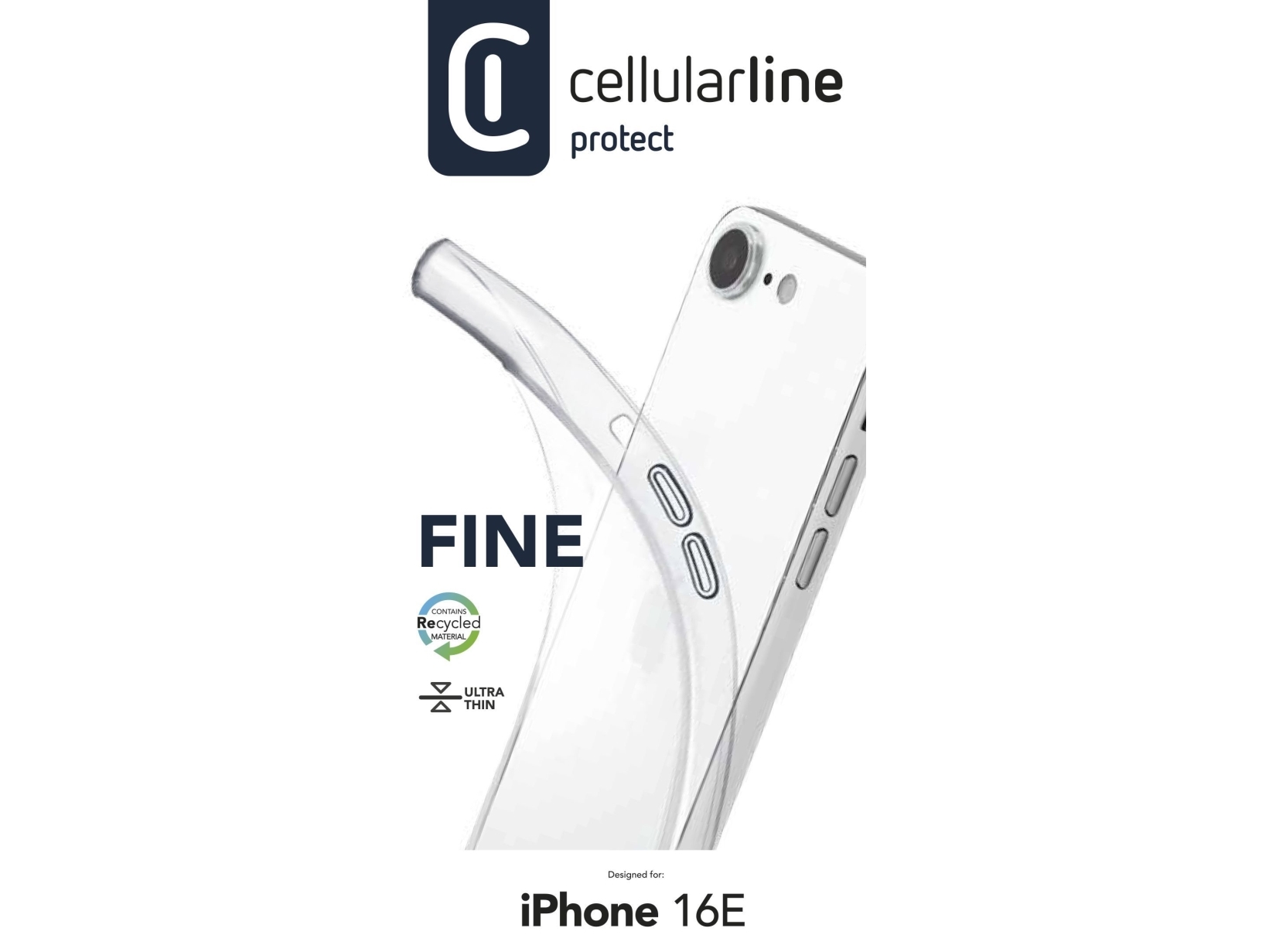 Cellularline 8018080492587, Omslag, Apple, Iphone Se (2025), 15,5 Cm (6.1"), Transparent
