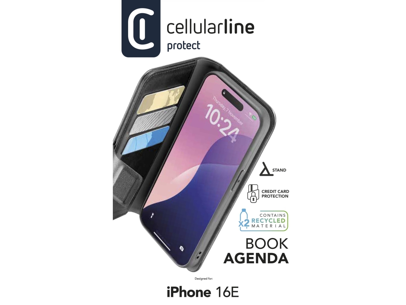 Cellularline 8018080492631, Folie, Apple, Iphone Se (2025), 15,5 Cm (6.1"), Sort