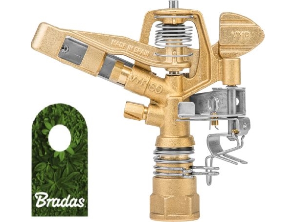 Bradas Messing roterende pulssprinkler justerbar sektor 360 GW3/4 35m (0154)