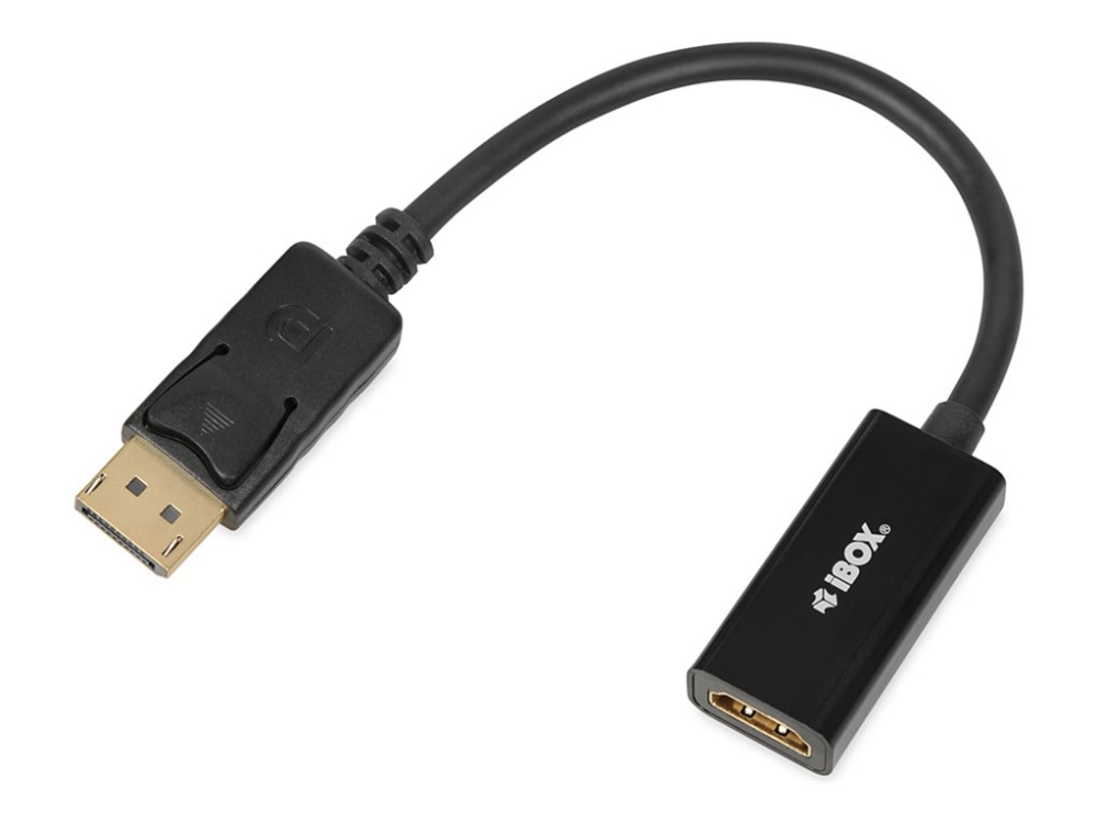 Ibox - Adapterkabel - Displayport Han Til Hdmi Hun - Sort