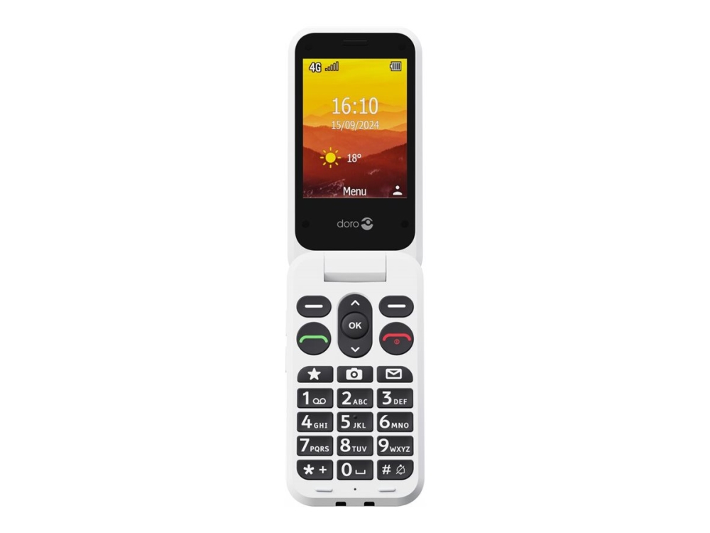 Doro Leva L21 - 4G Funktionstelefon - Ram 64 Mb / Intern Hukommelse 128 Mb - Microsd Slot - Lcd Display (Tft) - 320 X 240 Pixels (60 Hz) - Rear Camer