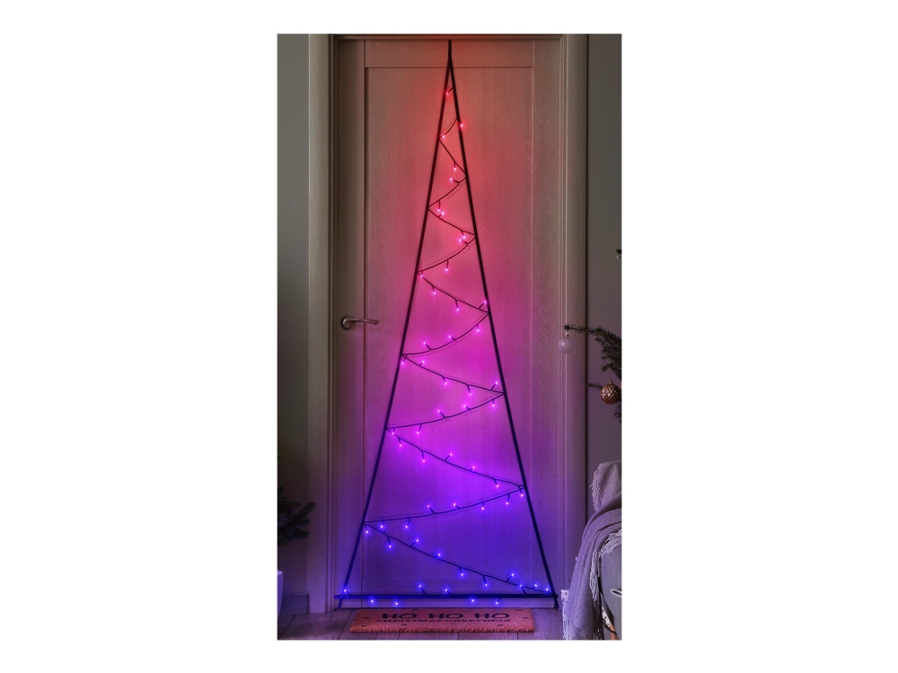 Twinkly Light Tree 2D - Kædelys - LED - 9 W - klasse G - 16 millioner farver/varmt til køligt hvidt lys - sort