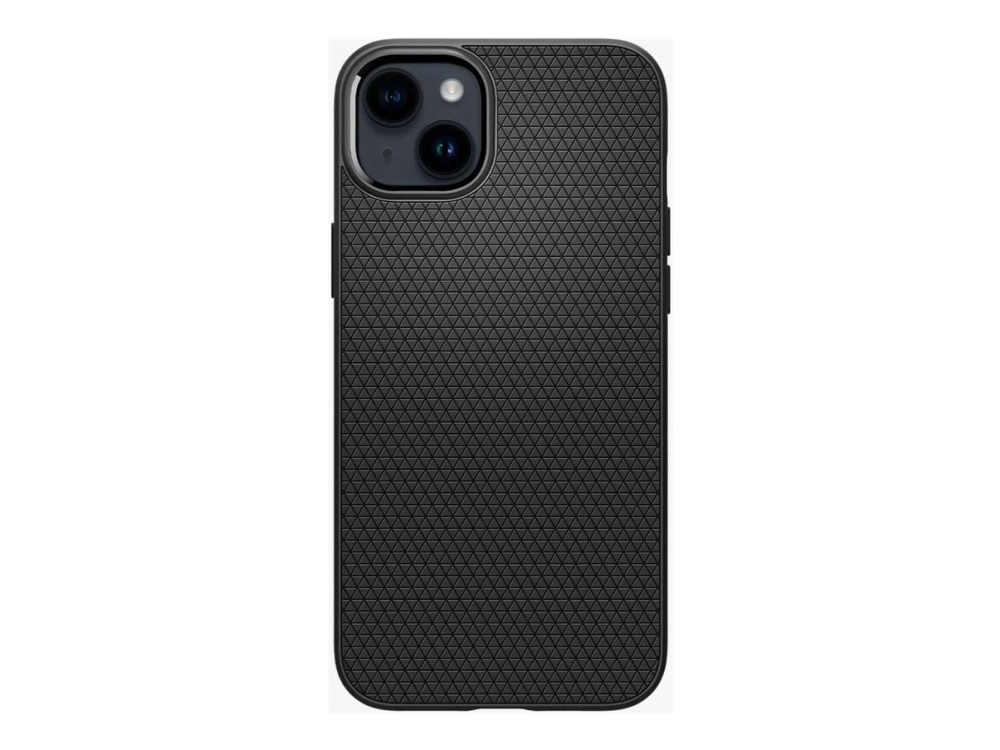Spigen Liquid Air - Bagsidecover Til Mobiltelefon - Termoplastisk Polyuretan (Tpu) - Mat Sort - For Apple Iphone 14