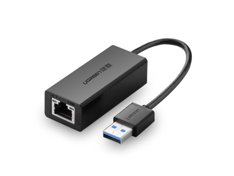 Ugreen 20256, Ledningsført, Usb, Ethernet, 1000 Mbit/S, Sort