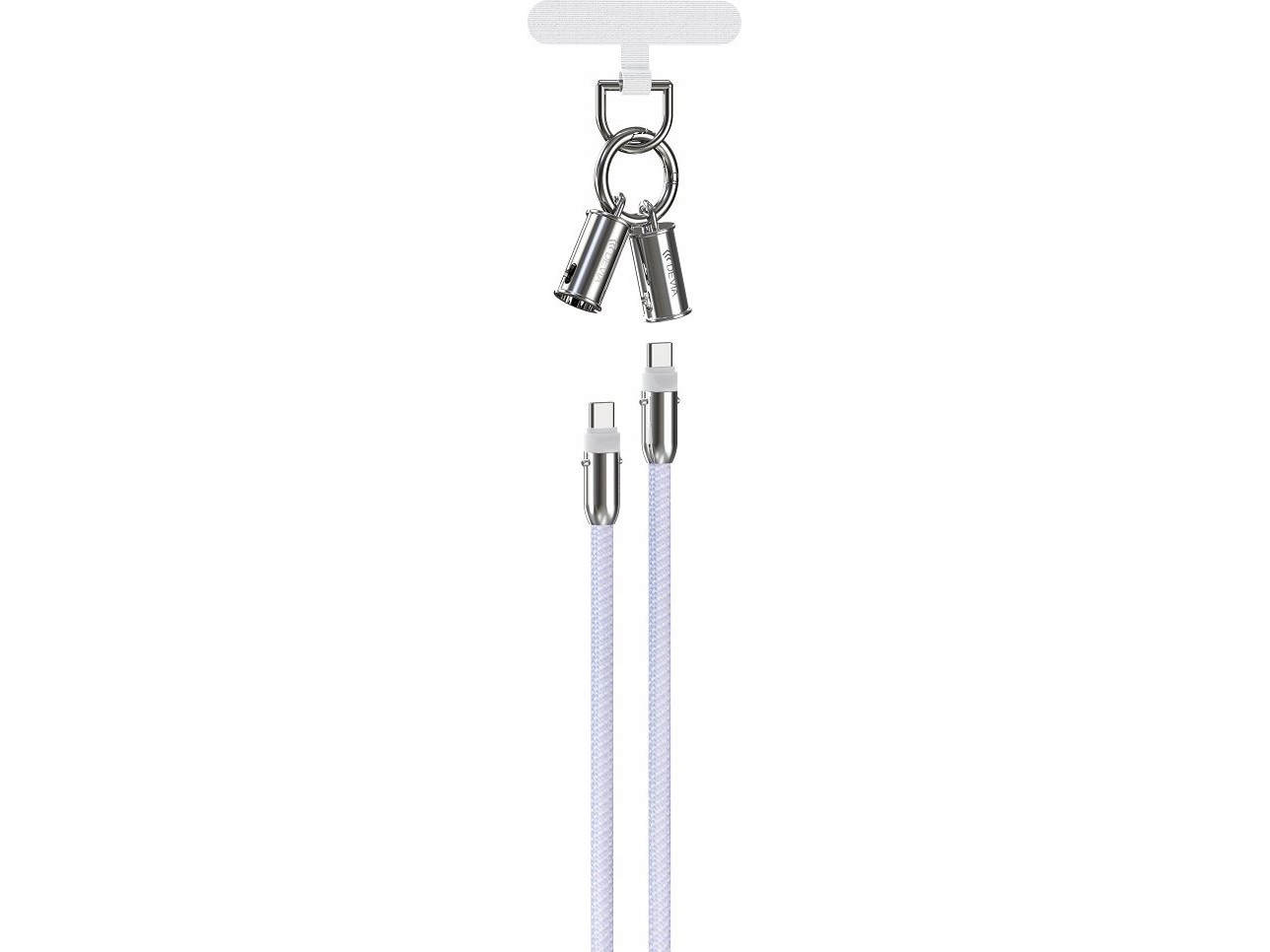 Devia Kabel Universal Lanyard 2In1 Pd Usb-C - Usb-C 1.2M 60W Lavendel